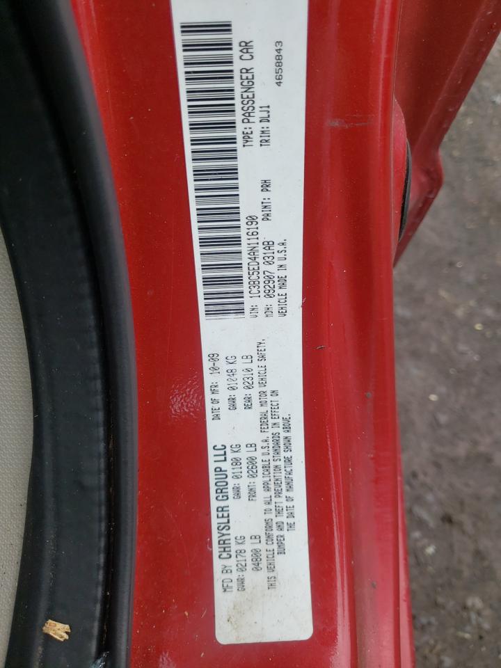 Photo 10 from auction – 2010 CHRYSLER SEBRING TO with VIN 1C3BC5ED4AN116190