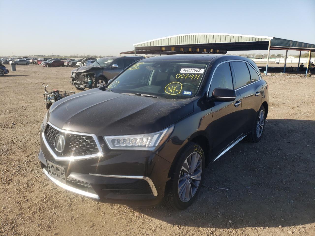 Photo 2 from auction – 2017 ACURA MDX TECHNO with VIN 5FRYD3H52HB007911