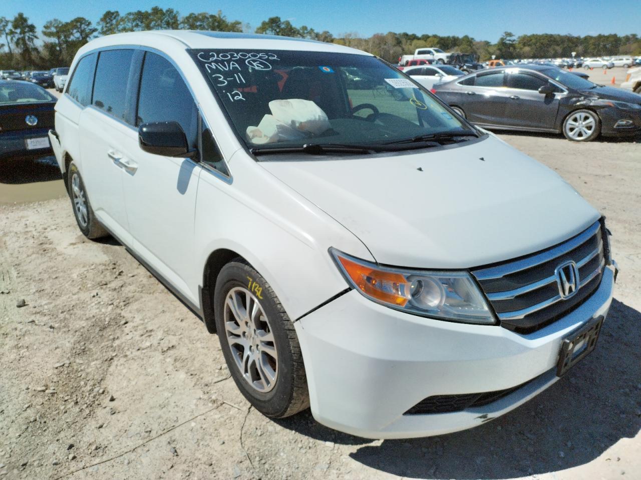 Photo 1 from auction – 2012 HONDA ODYSSEY EX with VIN 5FNRL5H68CB059534