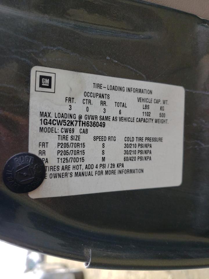 Photo 10 from auction – 1996 BUICK PARK AVENU with VIN 1G4CW52K7TH636049