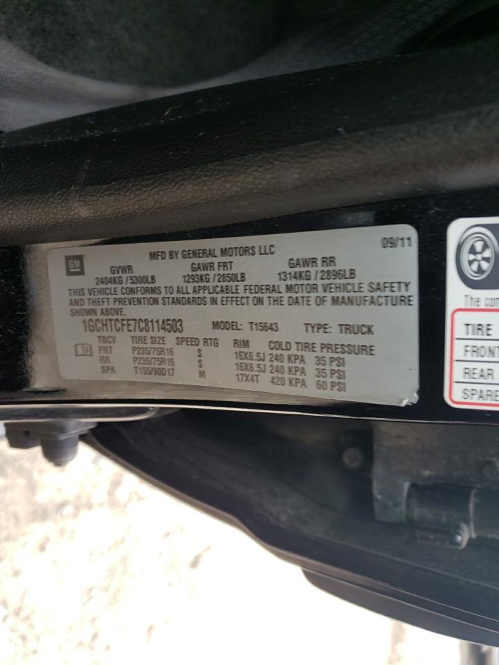 Photo 10 from auction – 2012 CHEVROLET COLORADO L with VIN 1GCHTCFE7C8114503