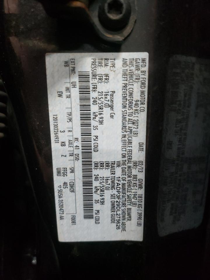 Photo 10 from auction – 2013 FORD FOCUS SE with VIN 1FADP3F29DL275626