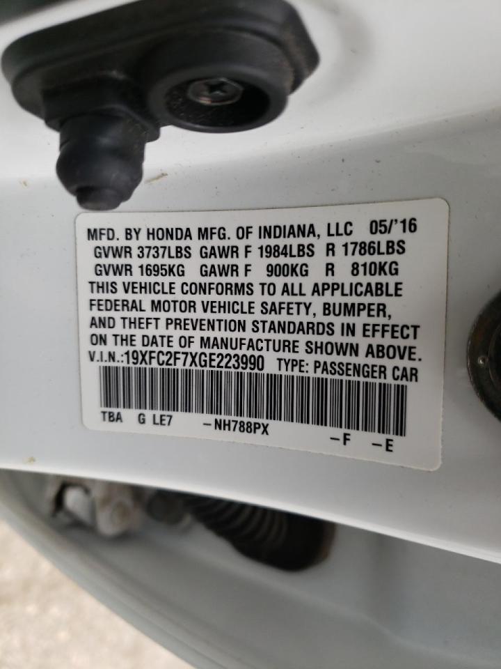 Photo 10 from auction – 2016 HONDA CIVIC EX with VIN 19XFC2F7XGE223990