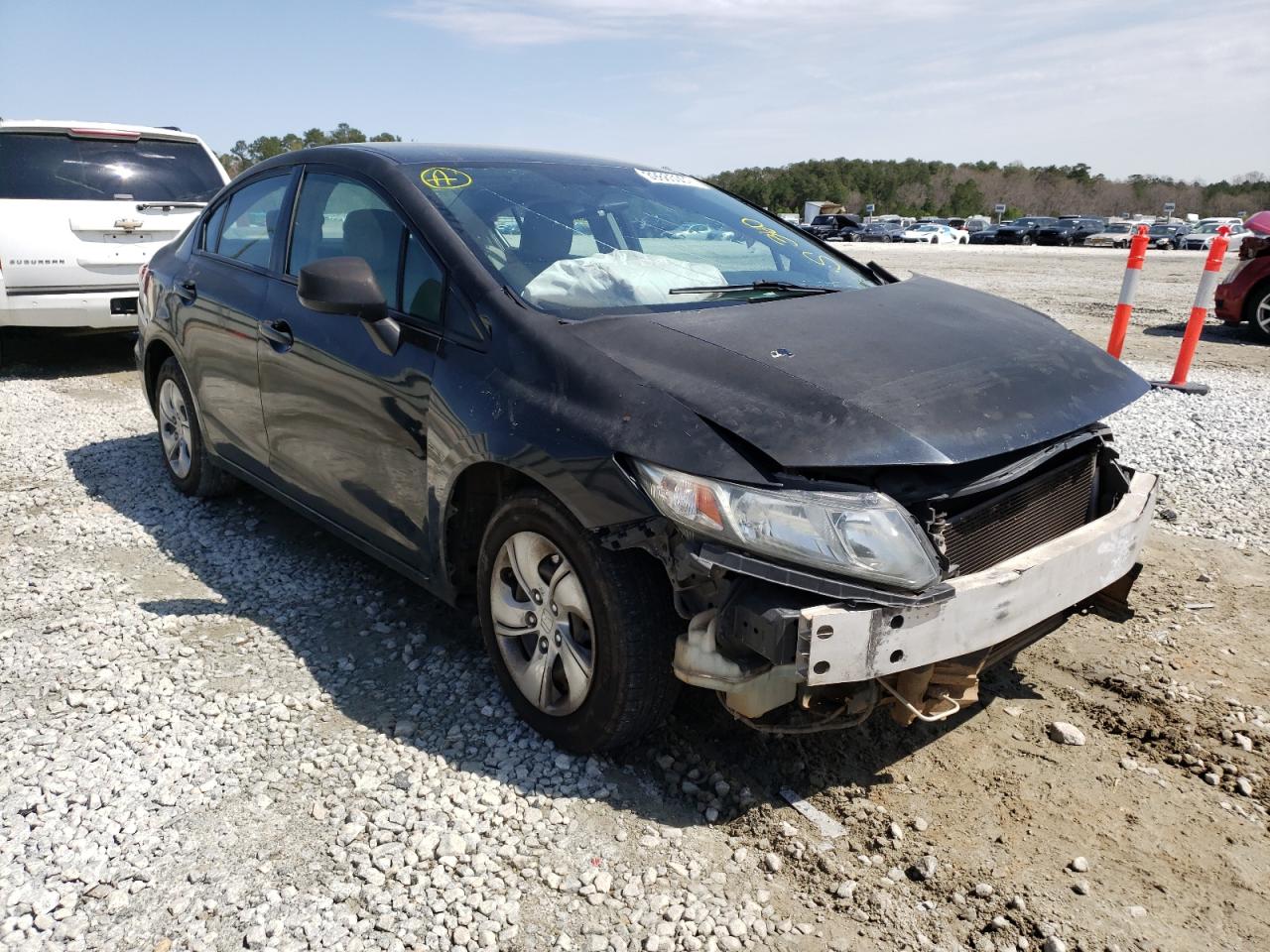 HONDA CIVIC LX 2013 with VIN 2HGFB2F59DH587305 - Photo from auction