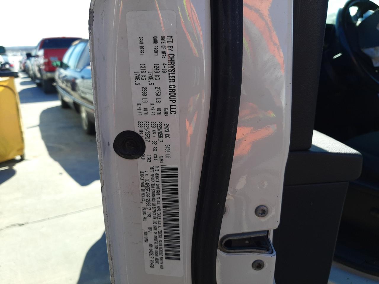 Photo 10 from auction – 2010 DODGE JOURNEY SX with VIN 3D4PG5FV2AT206017