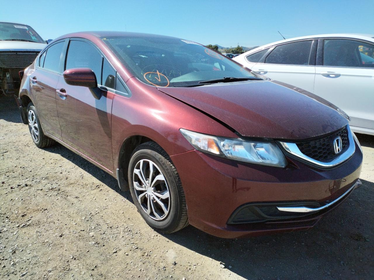 HONDA CIVIC LX 2015 with VIN 19XFB2F55FE076168 - Photo from auction