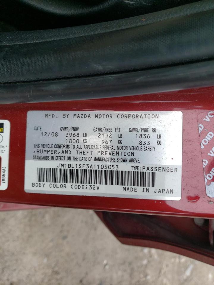 Photo 10 from auction – 2010 MAZDA 3 I with VIN JM1BL1SF3A1105053