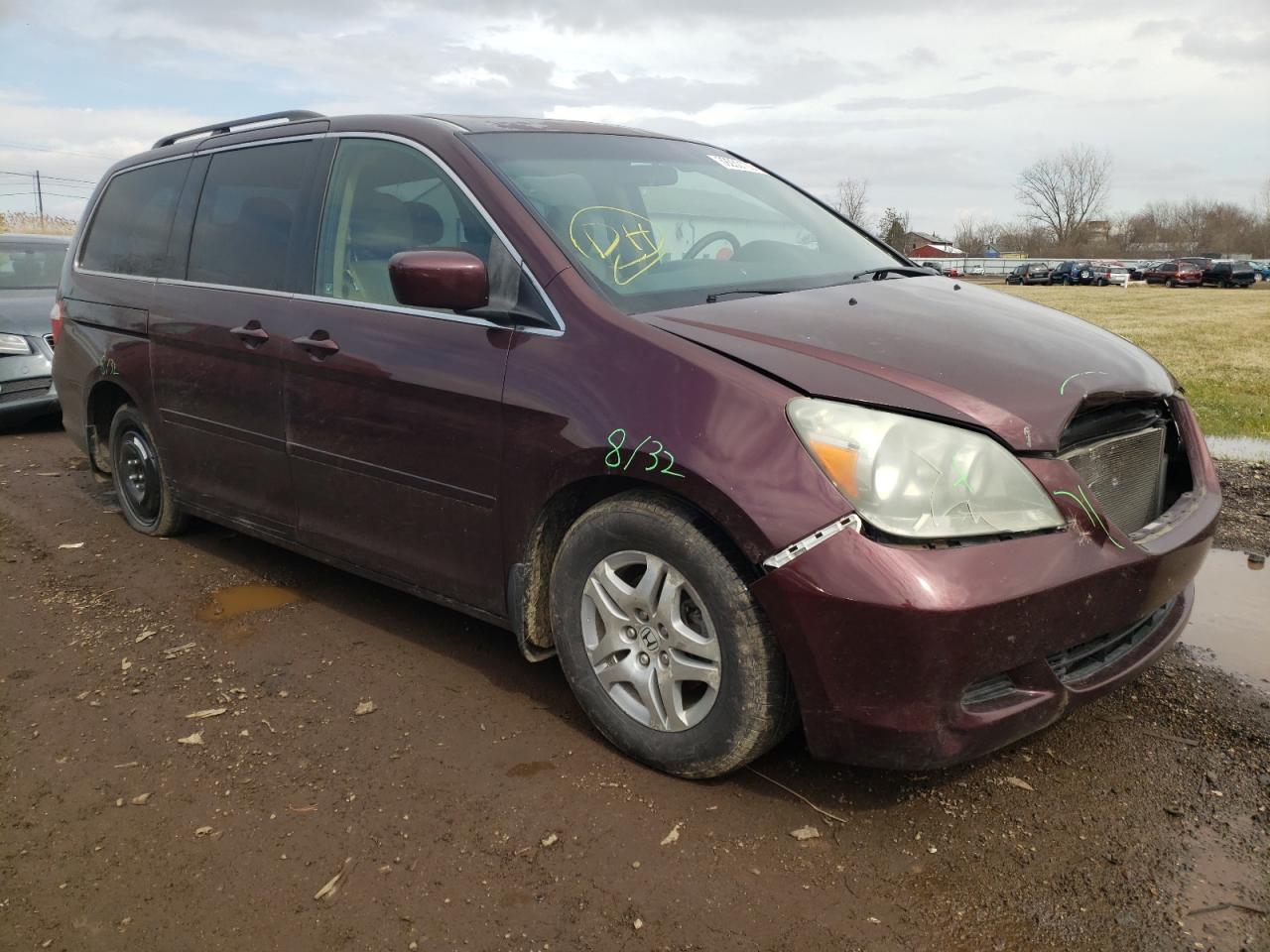 Photo 1 from auction – 2007 HONDA ODYSSEY EX with VIN 5FNRL38787B462304