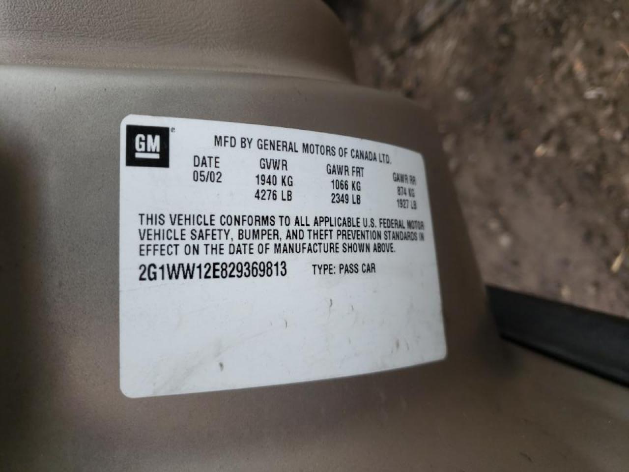 Zdjęcie 10 z aukcji – 2002 CHEVROLET MONTE CARL z VIN 2G1WW12E829369813