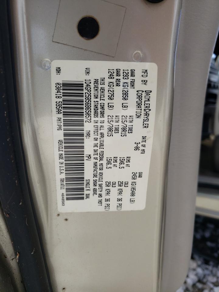 Photo 10 from auction – 2006 DODGE CARAVAN SE with VIN 1D4GP25B56B650572