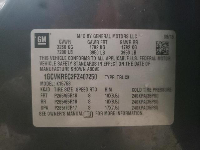 Photo 10 from auction – 2015 CHEVROLET SILVERADO with VIN 1GCVKREC2FZ407250