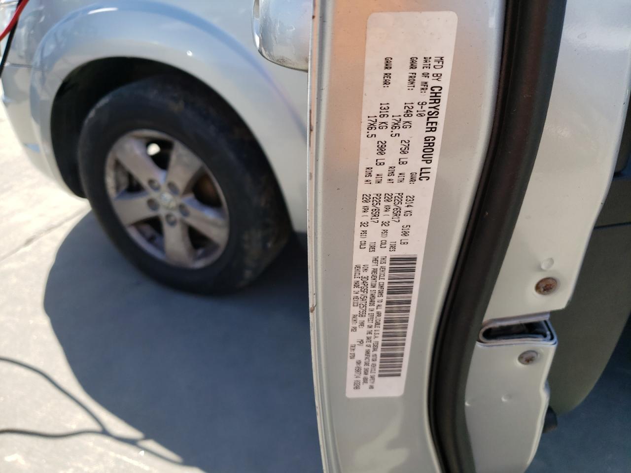 Photo 10 from auction – 2010 DODGE JOURNEY SX with VIN 3D4PG5FV5AT257558