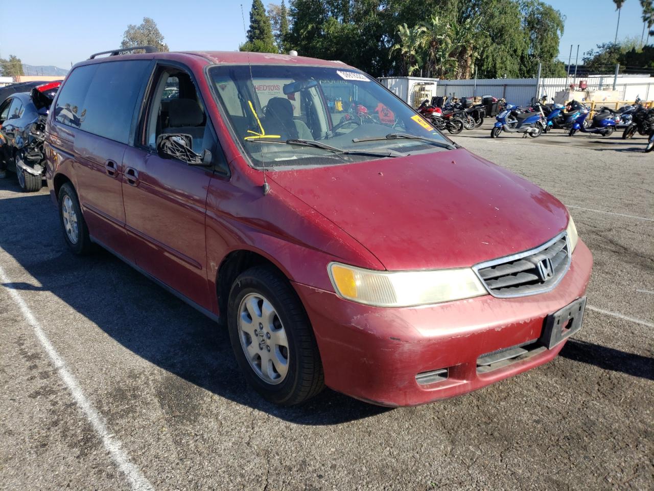 HONDA ODYSSEY EX 2002 with VIN 2HKRL18672H571438 - Photo from auction