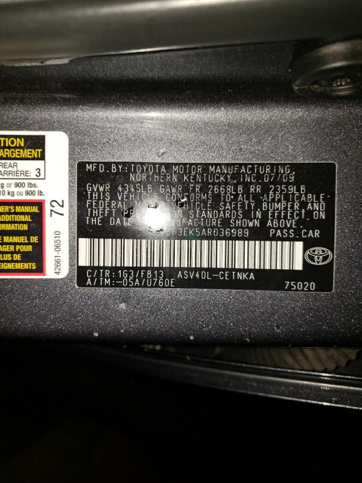 Zdjęcie 10 z aukcji – 2010 TOYOTA CAMRY BASE z VIN 4T4BF3EK5AR036989