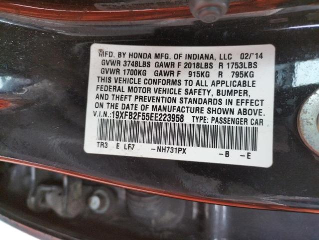 Photo 10 from auction – 2014 HONDA CIVIC LX with VIN 19XFB2F55EE223958