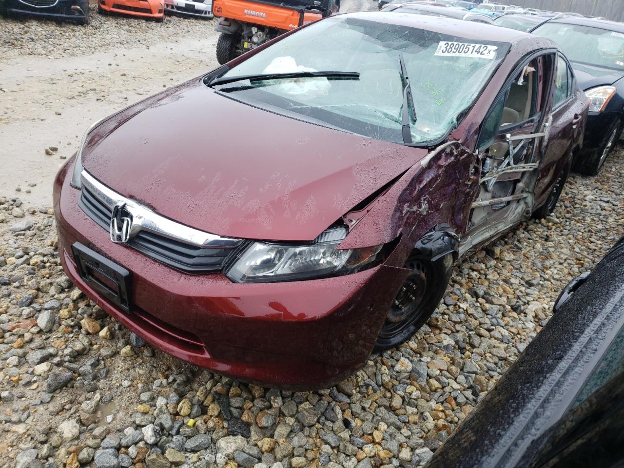 Photo 2 from auction – 2012 HONDA CIVIC LX with VIN 19XFB2E51CE057758