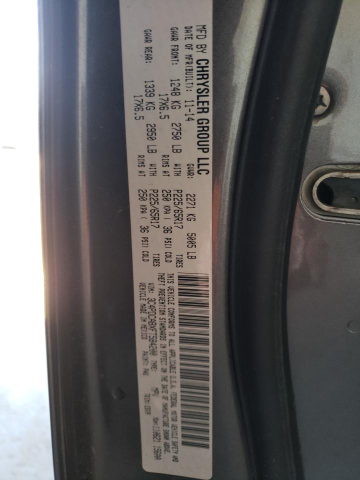 Photo 10 from auction – 2015 DODGE JOURNEY SE with VIN 3C4PDCABXFT584200