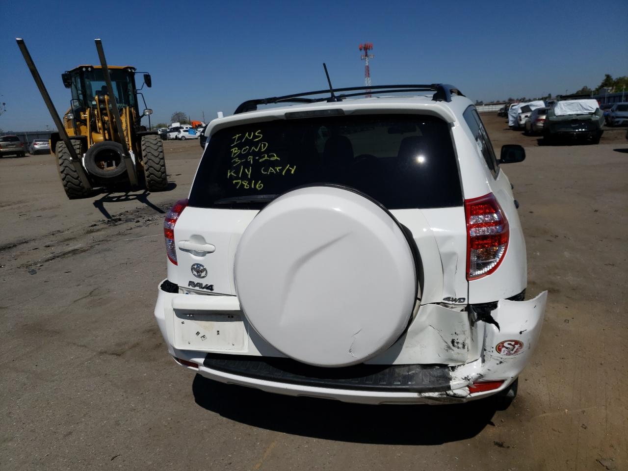 Photo 9 from auction – 2012 TOYOTA RAV4 with VIN 2T3BF4DV3CW197816