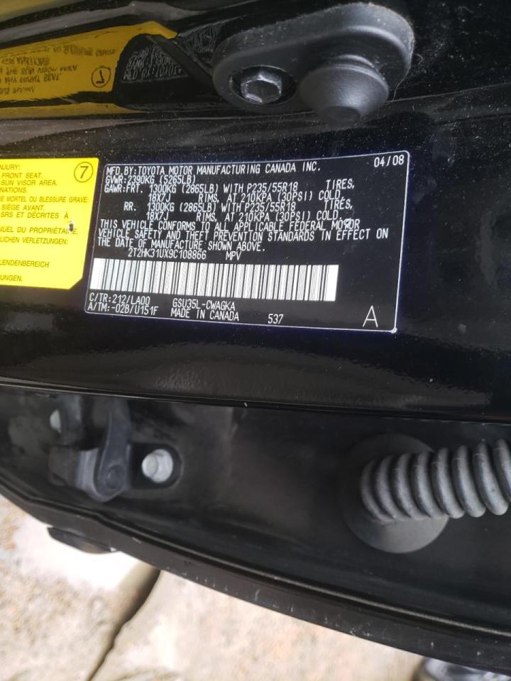 Photo 10 from auction – 2009 LEXUS RX 350 with VIN 2T2HK31UX9C108866