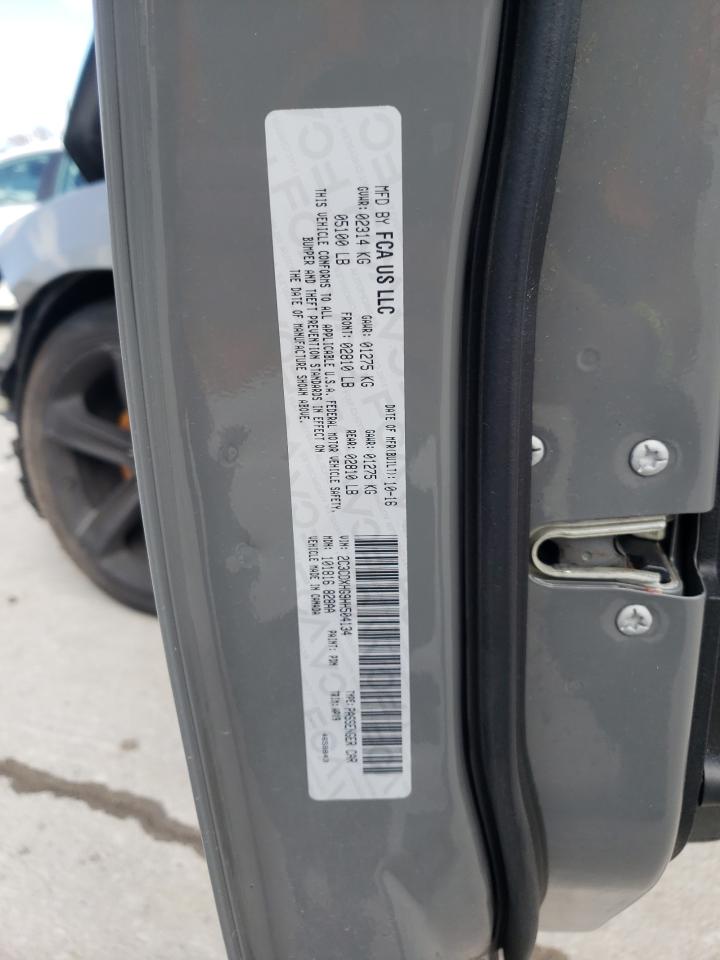 Photo 10 from auction – 2017 DODGE CHARGER SX with VIN 2C3CDXHG9HH504134