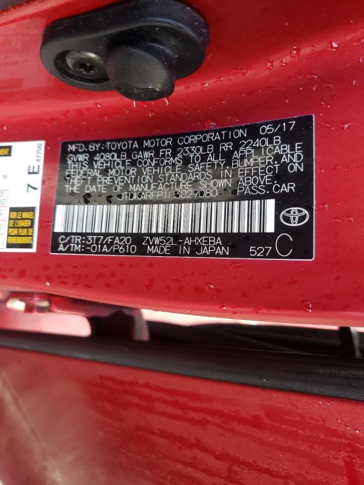 Photo 10 from auction – 2017 TOYOTA PRIUS PRIM with VIN JTDKARFP1H3029080
