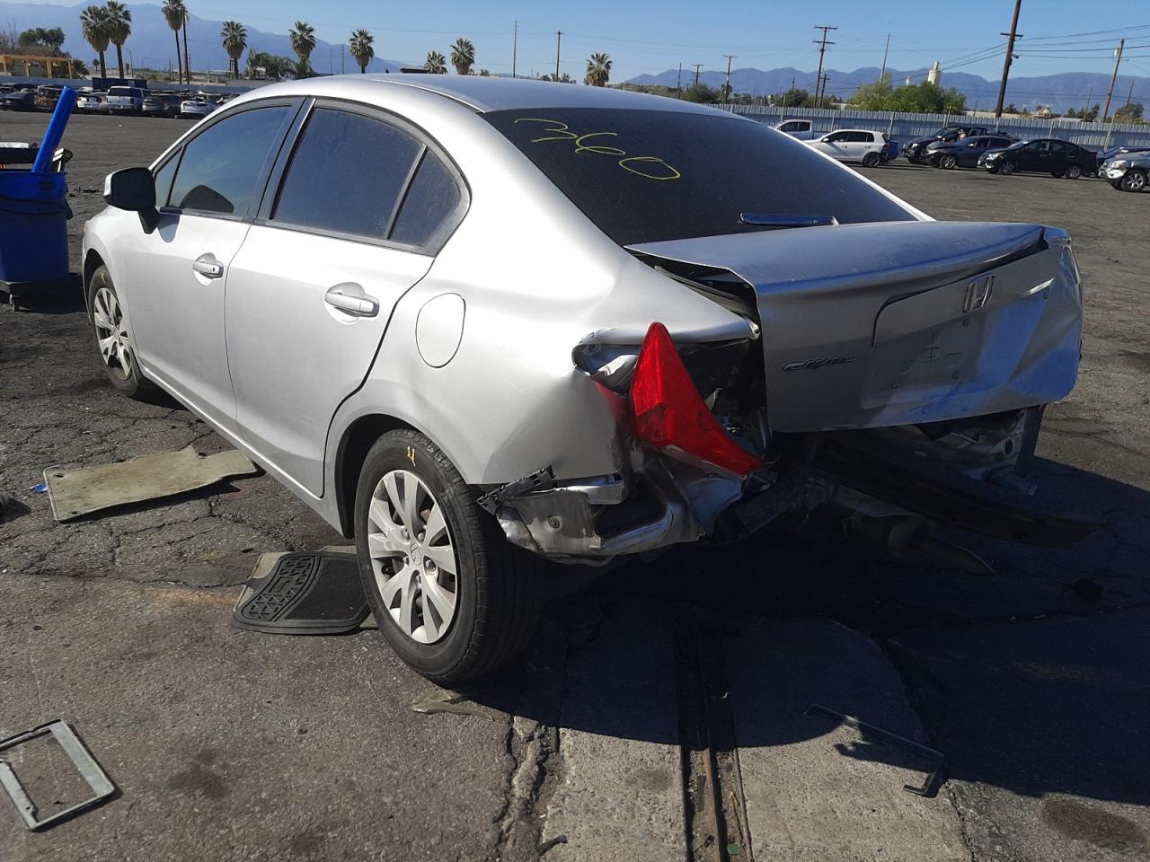 Photo 3 from auction – 2012 HONDA CIVIC LX with VIN 19XFB2F52CE341446