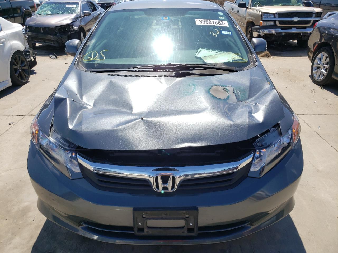 Photo 9 from auction – 2012 HONDA CIVIC HF with VIN 2HGFB2F65CH566121