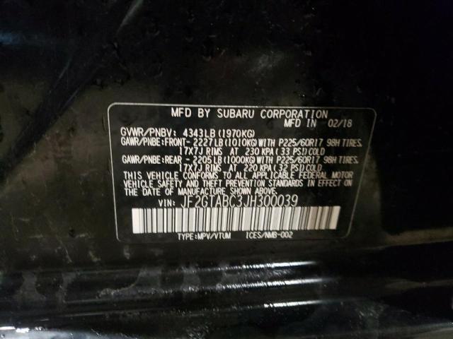 Photo 10 from auction – 2018 SUBARU CROSSTREK with VIN JF2GTABC3JH300039