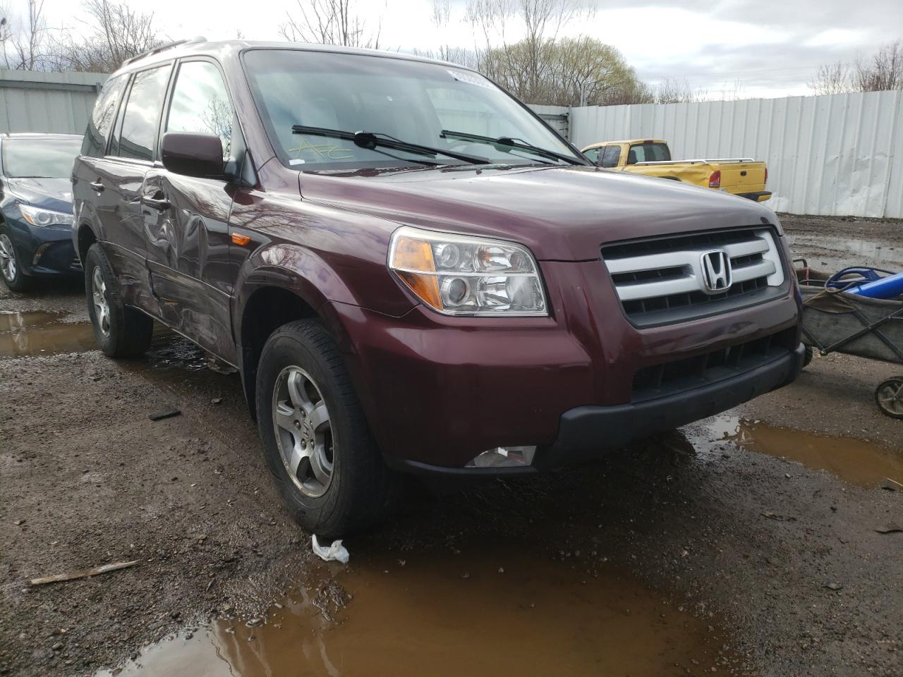HONDA PILOT EXL 2008 with VIN 5FNYF18788B002178 - Photo from auction