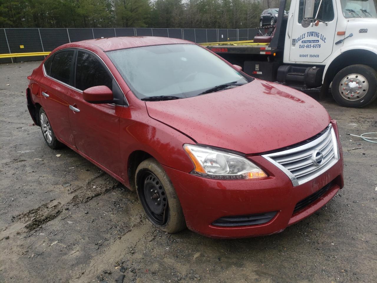 NISSAN SENTRA S 2014 with VIN 3N1AB7AP7EL656292 - Photo from auction