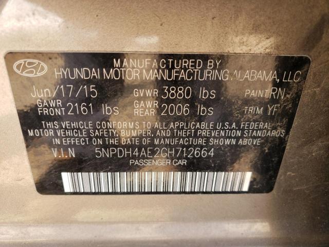 Photo 10 from auction – 2016 HYUNDAI ELANTRA SE with VIN 5NPDH4AE2GH712664