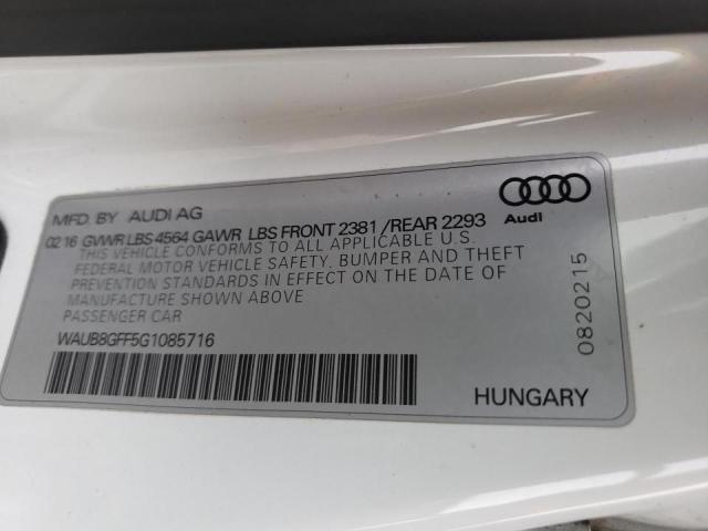 Photo 10 from auction – 2016 AUDI A3 PREMIUM with VIN WAUB8GFF5G1085716