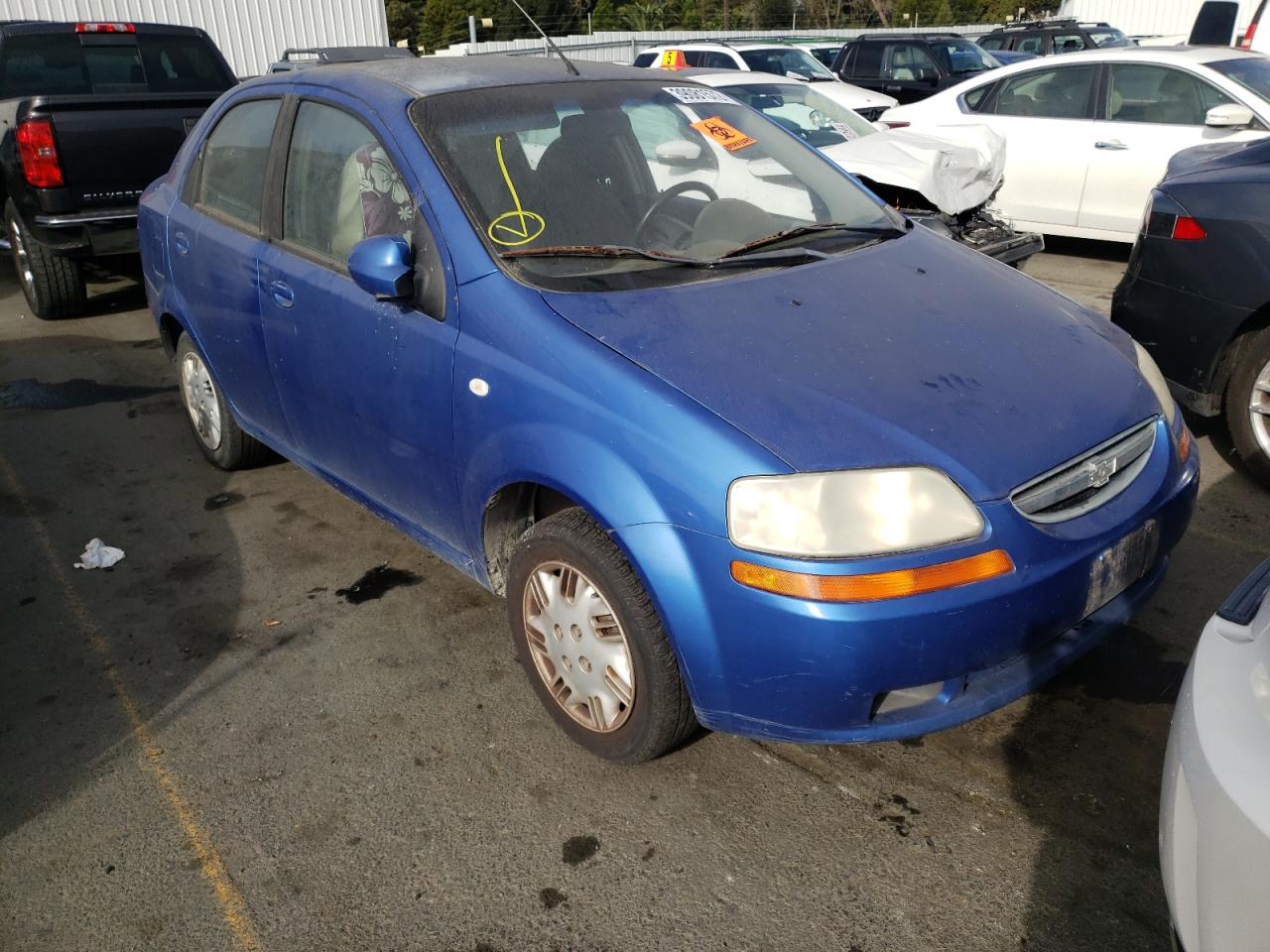 CHEVROLET AVEO BASE 2006 with VIN KL1TD56636B543616 - Photo from auction
