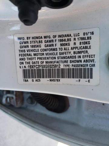 Photo 10 from auction – 2016 HONDA CIVIC LX with VIN 19XFC2F5XGE025912