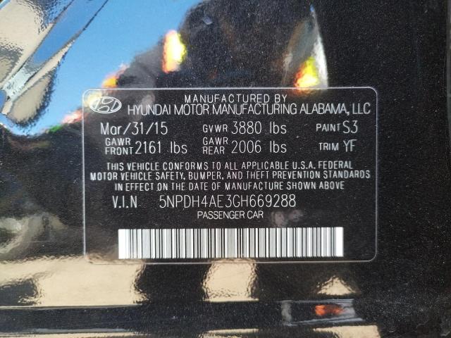 Photo 10 from auction – 2016 HYUNDAI ELANTRA SE with VIN 5NPDH4AE3GH669288