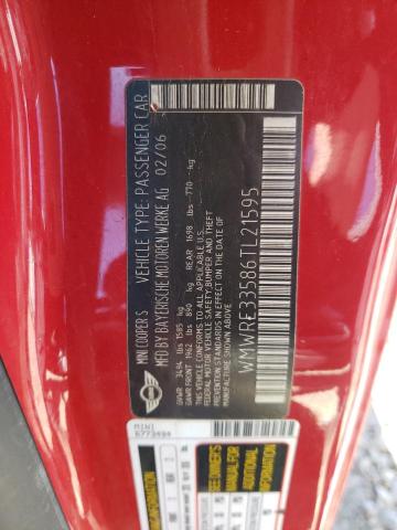 Zdjęcie 10 z aukcji – 2006 MINI COOPER S z VIN WMWRE33586TL21595