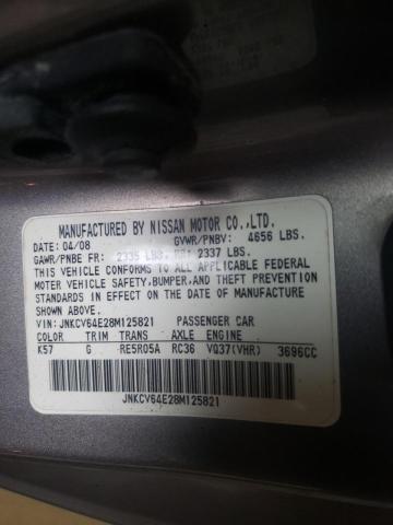 Photo 10 from auction – 2008 INFINITI G37 BASE with VIN JNKCV64E28M125821