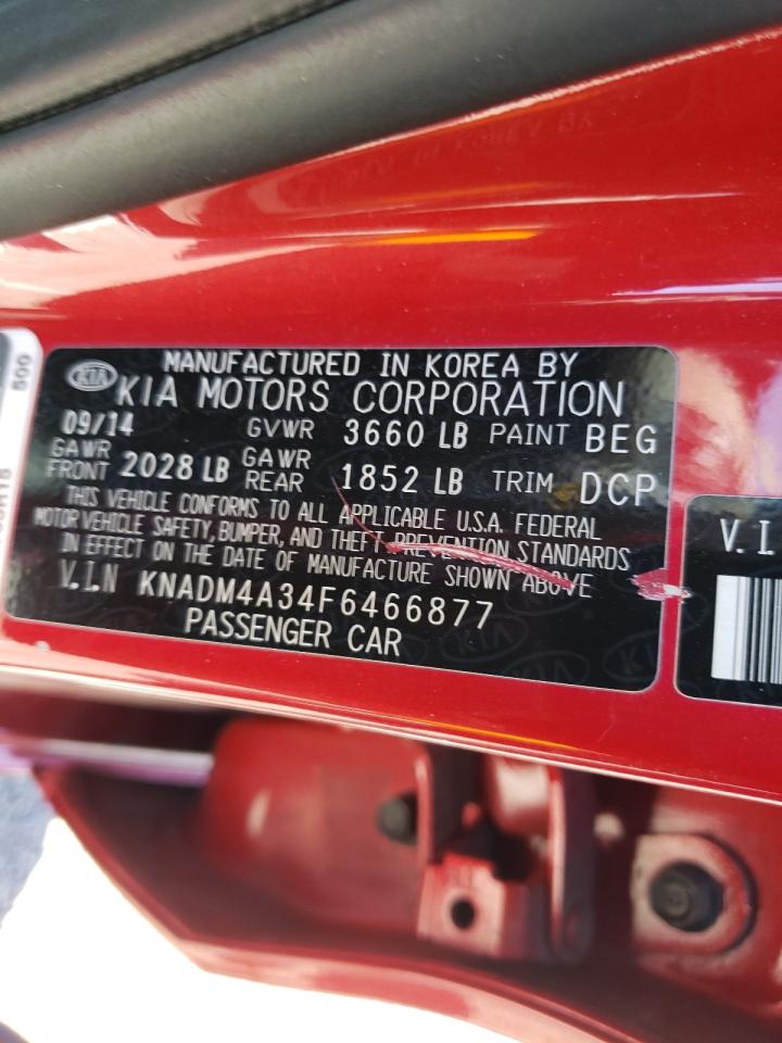 Photo 10 from auction – 2015 KIA RIO LX with VIN KNADM4A34F6466877