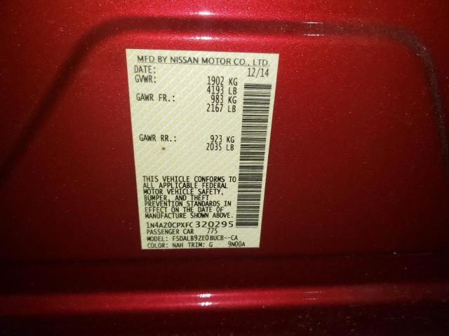 Photo 10 from auction – 2015 NISSAN LEAF S with VIN 1N4AZ0CPXFC320295