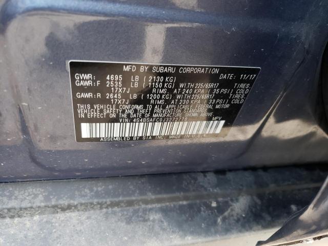 Photo 10 from auction – 2018 SUBARU OUTBACK 2. with VIN 4S4BSAFC0J3272778