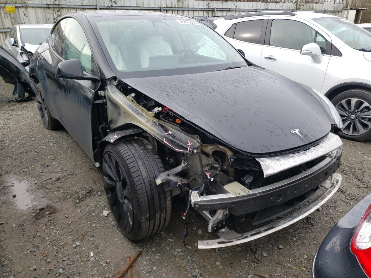 TESLA MODEL Y 2021 with VIN 5YJYGDEF8MF269728 - Photo from auction