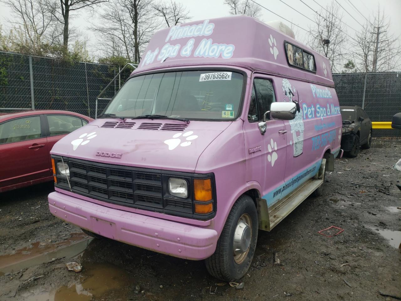 Photo 2 from auction – 1993 DODGE RAM VAN B3 with VIN 2B7KB31Z1PK502400