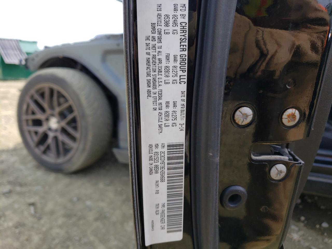 Photo 10 from auction – 2014 DODGE CHALLENGER with VIN 2C3CDYBT9EH260668