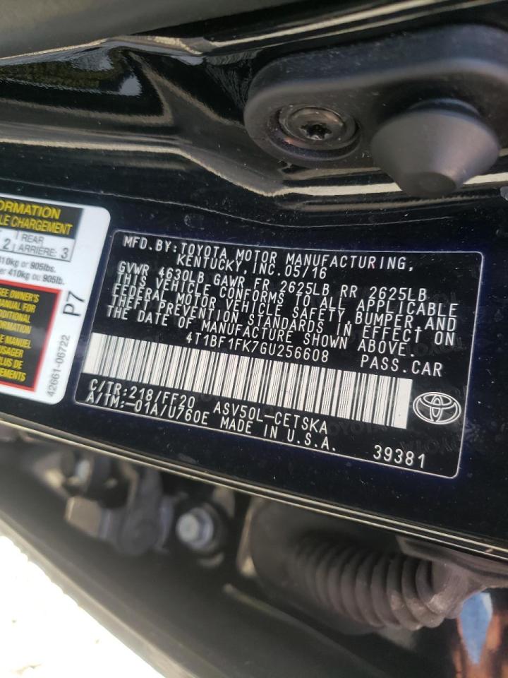 Photo 10 from auction – 2016 TOYOTA CAMRY LE with VIN 4T1BF1FK7GU256608