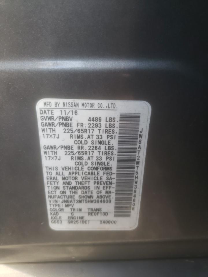 Photo 10 from auction – 2017 NISSAN ROGUE S with VIN JN8AT2MT5HW384608