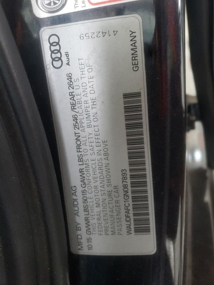 Photo 10 from auction – 2016 AUDI A6 PREMIUM with VIN WAUDFAFC1GN087893