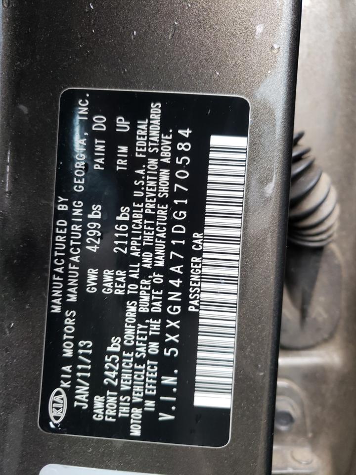 Photo 10 from auction – 2013 KIA OPTIMA EX with VIN 5XXGN4A71DG170584