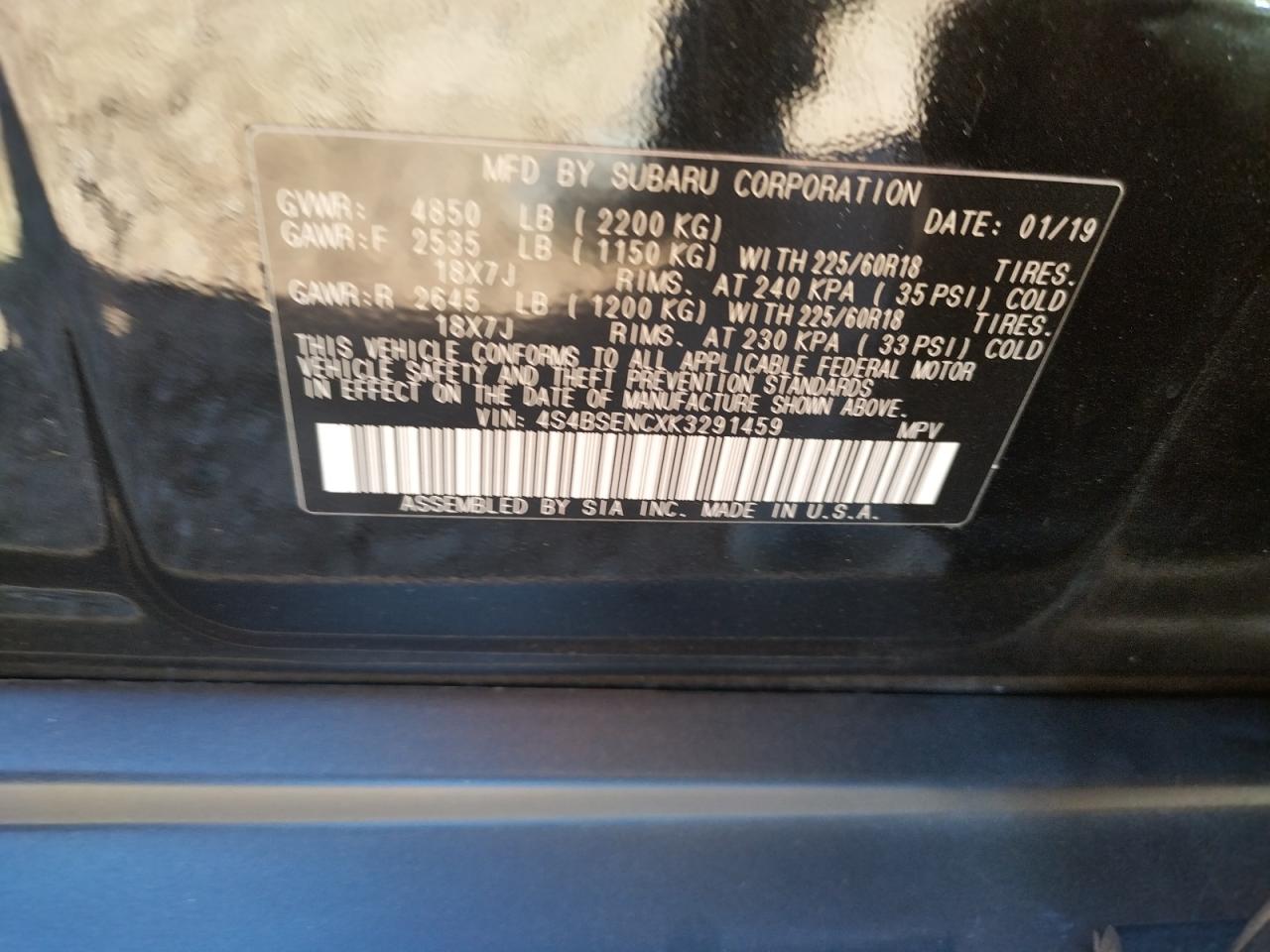 Photo 10 from auction – 2019 SUBARU OUTBACK 3. with VIN 4S4BSENCXK3291459