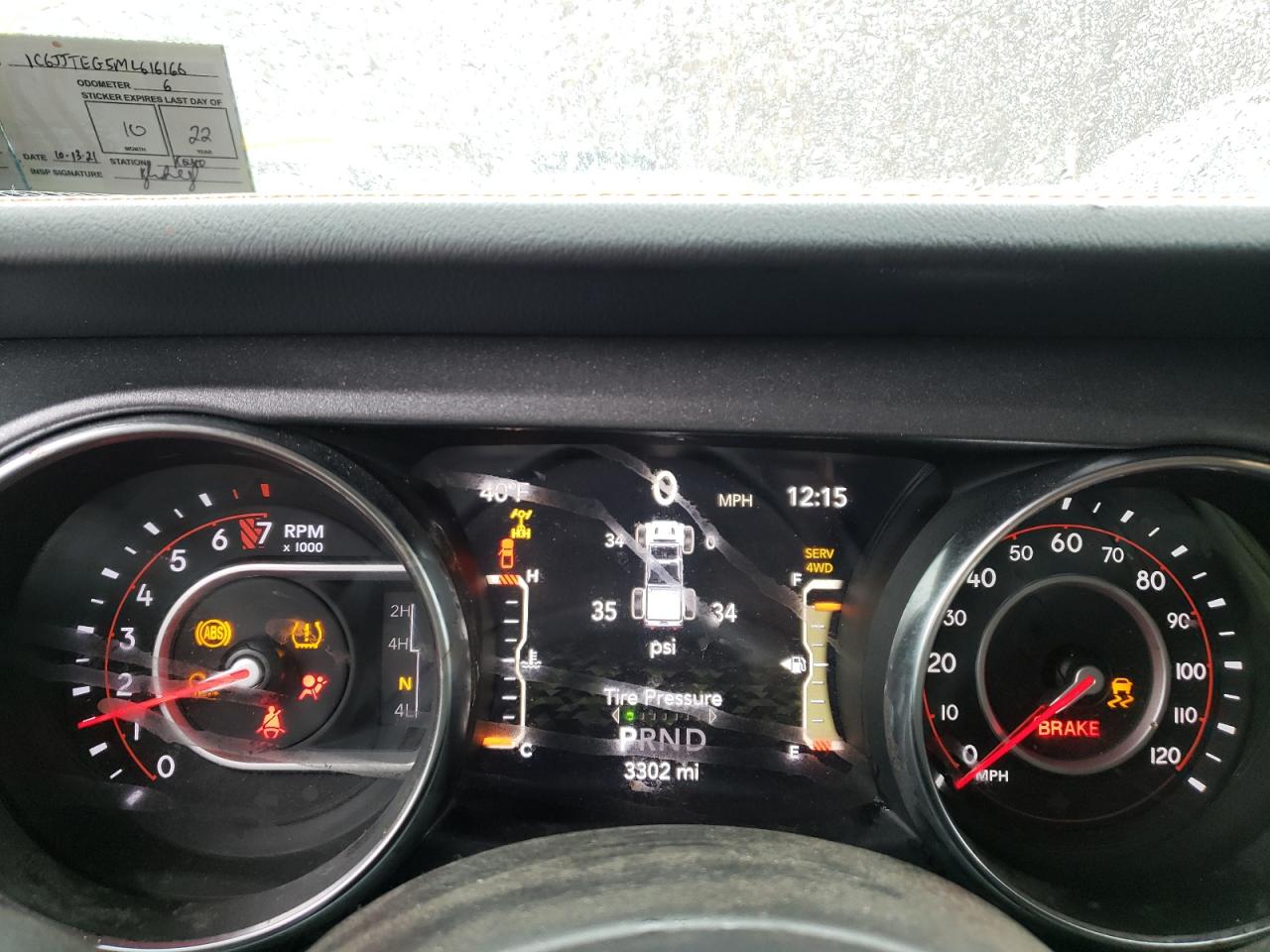 Photo 8 from auction – 2021 JEEP GLADIATOR with VIN 1C6JJTEG5ML616166