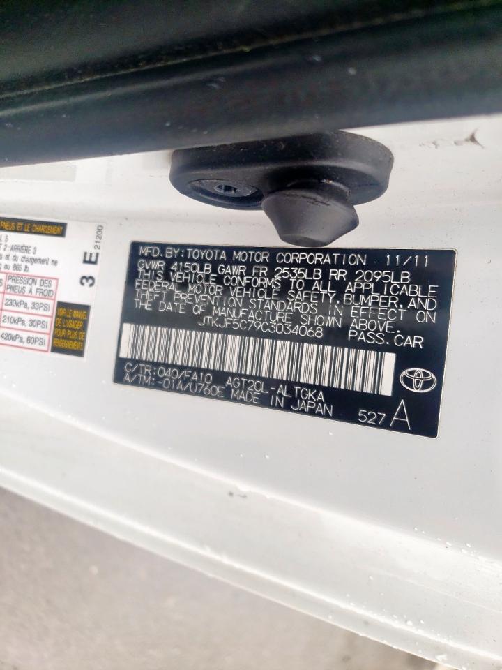 Photo 10 from auction – 2012 TOYOTA SCION TC with VIN JTKJF5C79C3034068